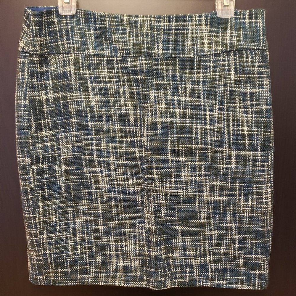 Black, White, and Blue Pencil Skirt - Never Worn